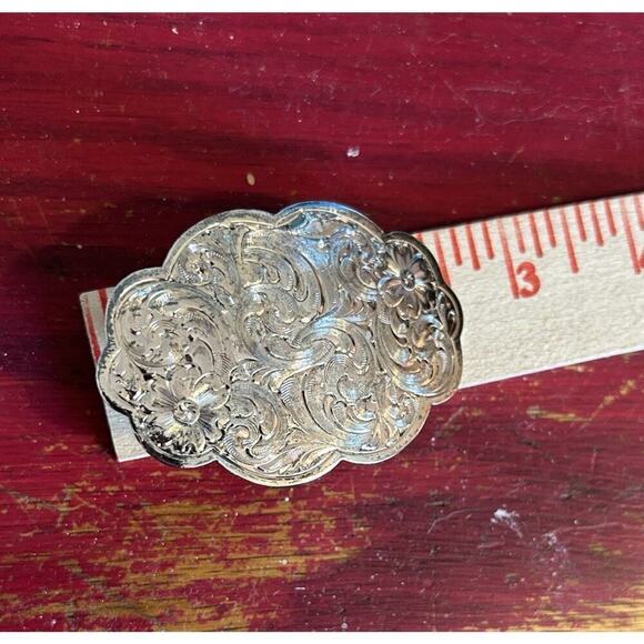 Vintage Montana Silversmiths Floral Women’s Girls Belt Buckle Western Preloved main image 7